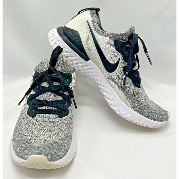 Nike Shoes - NIKE Epic React FlyKnit 2 Running Shoes BQ 8927-102 White/Black - Women'…